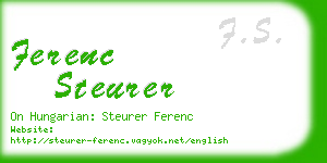 ferenc steurer business card